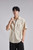 Men’s man mens petite-, tall-, plus-, size 100% Cotton Double Pocket Short Sleeve Shirt Japanese Style Loose Breathable Solid Color Casual Tops in apricot