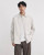 Men’s man mens petite-, tall-, plus-, size Oxford Wide Striped Cotton Lapel Long-sleeves Spring Summer Fall And Autumn Shirt Trending casual shirts in Apricot beige