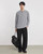 Men’s man mens petite-, tall-, plus-, size 260g Heavyweight Half Zip Fake Two-Piece Crew Neck round O-neck Henry Collar Spring Summer Fall Autumn Heather Grey Texture Soft Long Sleeve Casual Commute Fashion crewneck Top T-shirts in Gray grey with white