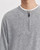 Men’s man mens petite-, tall-, plus-, size 260g Heavyweight Half Zip Fake Two-Piece Crew Neck round O-neck Henry Collar Spring Summer Fall Autumn Heather Grey Texture Soft Long Sleeve Casual Commute Fashion crewneck Top T-shirts in Gray grey with white