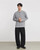 Men’s man mens petite-, tall-, plus-, size 260g Heavyweight Half Zip Fake Two-Piece Crew Neck round O-neck Henry Collar Spring Summer Fall Autumn Heather Grey Texture Soft Long Sleeve Casual Commute Fashion crewneck Top T-shirts in Gray grey with white