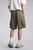 Men’s man mens petite-, tall-, plus-, size Quick Dry Breathable Outdoor Summer Loose Multi Pocket Retro Casual Commute wfh office workwear Five Points elasticated waist with drawcord drawstring mid-rise Cargo Shorts short pant in army green
