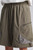 Men’s man mens petite-, tall-, plus-, size Quick Dry Breathable Outdoor Summer Loose Multi Pocket Retro Casual Commute wfh office workwear Five Points elasticated waist with drawcord drawstring mid-rise Cargo Shorts short pant in army green