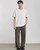 Men’s man mens petite-, tall-, plus-, size 260g Mamba Cotton Solid Color Minimalist Summer V-neck crewneck Crew Neck Loose Fashion All-match Trendy Short Sleeve T-Shirt Top T-shirts in white