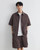 Men’s man mens petite-, tall-, plus-, size Loose Casual Short Sleeves Shorts 2 Piece Sets Suits Cityboy wfh office workwear Streetwear Fashion Daily Commute Cargo Shirt Top Shirts in wine-red