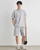 Men’s man mens petite-, tall-, plus-, size Heavyweight 220g Contrast Color Rolled Edge T-Shirt Set Summer Loose Minimalist Commute Short half Sleeves T-Shirt drawcord drawstring elasticated mid-rise waist Shorts set Tracksuit Cotton-blend Commute Fashion fitness sportswear T-Shirts Top Shorts in Light Gray grey
