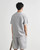 Men’s man mens petite-, tall-, plus-, size Heavyweight 220g Contrast Color Rolled Edge T-Shirt Set Summer Loose Minimalist Commute Short half Sleeves T-Shirt drawcord drawstring elasticated mid-rise waist Shorts set Tracksuit Cotton-blend Commute Fashion fitness sportswear T-Shirts Top Shorts in Light Gray grey