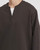 Men’s man mens petite-, tall-, plus-, size Fake Two-piece Henry Collar V-neck Spring Loose Long-sleeves with drop shoulder and band cuff Casual Versatile Sweatshirt Clothing Tops Sweaters in brown with white accent