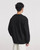 Men’s man mens petite-, tall-, plus-, size Fake Two-piece Henry Collar V-neck Spring Loose Long-sleeves with drop shoulder and band cuff Casual Versatile Sweatshirt Clothing Tops Sweaters in black with white accent