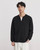 Men’s man mens petite-, tall-, plus-, size Fake Two-piece Henry Collar V-neck Spring Loose Long-sleeves with drop shoulder and band cuff Casual Versatile Sweatshirt Clothing Tops Sweaters in black with white accent