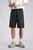 Men’s man mens petite-, tall-, plus-, size Lyocell Cotton Summer Solid Color Drawstring Elastic Waist drawcord Wide Leg Five Points Sports CasualShorts short Pants in dark Gray grey