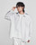 Men’s man mens petite-, tall-, plus-, size Patchwork Striped Lapel Shirt Spring, Summer And Fall Autumn American Trendy stripes Loose Long-sleeves patch pocket at chest turn-down collar striped Shirt Top Shirts in white with blue