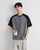 Men’s man mens petite-, tall-, plus-, size patchwork Color Block short half Raglan rib Sleeve Summer Textured Loose Casual Versatile City Boy Style T-Shirt Top T-Shirts in Gray grey, with black