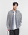 Men’s man mens petite-, tall-, plus-, size fake Two-piece Striped Splicing long sleeves button-up close checkered plaid Cardigan Knitted Jacket Spring Summer Fall and Autumn Korean College sweater mandarin collar shirt Tops Jacket Top cardigans in light Gray grey, with blue and white checks