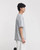 Men’s man mens petite-, tall-, plus-, size Fake Two-piece Retro Mandarin collar crewneck Henry Collar Knitted Short-sleeves Summer T-shirt American Solid Color round O-neck Casual Pullover T-Shirt Tops T-Shirts in light Gray grey blue with white