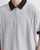 Men’s man mens petite-, tall-, plus-, size Contrast Collar Half Zip Summer Combed Cotton Soft Durable Casual Short half Sleeves turn-down collar Tee Daily Commute wfh workwear Polo Shirt Tee Top T-Shirts in light Gray grey with black accent color
