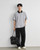 Men’s man mens petite-, tall-, plus-, size Contrast Collar Half Zip Summer Combed Cotton Soft Durable Casual Short half Sleeves turn-down collar Tee Daily Commute wfh workwear Polo Shirt Tee Top T-Shirts in light Gray grey with black accent color