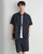 Men’s man mens petite-, tall-, plus-, size Japanese style Loose Casual Short Sleeves half sleeves turn-down collar patch chest pocket button-up Cargo Shirt plus and elasticated mid-rise waist with drawcord drawstring slant slit side pockets Shorts 2 Piece Sets Suits Cityboy wfh office workwear Work 2-Piece Outfit Streetwear Fashion Daily Commute Top Shirts in dark blue