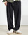 Men’s man mens petite-, tall-, plus-, size Straight Loose American Youth Casual Straight Fashion Sports Thin Style S-3XL Mid-rise Wide-leg Pants Breathable Thin Trousers in black