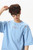 Men’s man mens petite-, tall-, plus-, size Ethnic American National style printed texture pure cotton short half sleeves with drop shoulder summer vacation holiday getaway basic loose round crewneck O-neck Casual Pullover crew neck T-Shirt Tops T-Shirts in light Cambridge blue with multi accent color