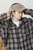 Men’s man mens petite-, tall-, plus-, size Retro patterned hooded long-sleeved shirt for men - spring/autumn new style - American casual loose-fit couple's Daily Commute wfh workwear hooded Shirt Jacket hoodie Shirts Tops in dark navy blue with khaki brown white accent color
