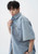 Men’s man mens petite-, tall-, plus-, size Vintage washed denim short-sleeves chest pocket  spring summer style, retro and loose-fit Japanese-style casual shirt Tops Shirts in Wathet light blue