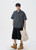Men’s man mens petite-, tall-, plus-, size Vintage washed denim short-sleeves chest pocket  spring summer style, retro and loose-fit Japanese-style casual shirt Tops Shirts in dark blue