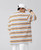 Men’s man mens petite-, tall-, plus-, size Japanese-style clothing. Trendy retro color-blocked striped loose-fitting versatile short half sleeves with drop shoulder embroidered graphic logo crewneck, Summer Crew Neck Loose Street Fashion Breathable embroidery round O-neck Casual Pullover T-Shirt Tops T-Shirts in orange yellow with multi accent color