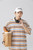 Men’s man mens petite-, tall-, plus-, size Japanese-style clothing. Trendy retro color-blocked striped loose-fitting versatile short half sleeves with drop shoulder embroidered graphic logo crewneck, Summer Crew Neck Loose Street Fashion Breathable embroidery round O-neck Casual Pullover T-Shirt Tops T-Shirts in orange yellow with multi accent color
