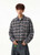 Men’s man mens petite-, tall-, plus-, size Vintage washed plaid turn-down collar long sleeves chest pocket checkered button close spring summer style, retro and loose-fit casual shirt Tops Shirts in black Gray grey