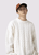 Women’s woman womens Men’s man mens Unisex Genflex Gender Neutral Genderfluid petite-, tall-, plus-, size vintage classic washed cable knit crewneck long sleeves with drop shoulder spring summer style, classic loose-fit casual round O-neck crew neck sweater Tops Sweaters in white
