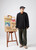 Women’s woman womens Men’s man mens Unisex Genflex Gender Neutral Genderfluid petite-, tall-, plus-, size vintage classic washed cable knit crewneck long sleeves with drop shoulder spring summer style, classic loose-fit casual round O-neck crew neck sweater Tops Sweaters in black