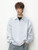 Men’s man mens petite-, tall-, plus-, size Light Travel turn-down collar long sleeves with drop shoulder striped zipper close wfh office commute Workwear Streetwear Premium Trendy Spring Summer Fall Autumn Jacket Outerwear outdoor Outwear Jackets in light blue with white stripes
