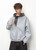 Men’s man mens petite-, tall-, plus-, size Trending Light Travel Workwear Streetwear Trendy Spring Summer Fall Autumn cotton Knitted Patched Double zipper close Pullover Heavyweight American Casual fitness sportswear hooded Bomber Jacket Outerwear coat outdoor camping Outwear Jackets in light Gray grey with dark gray accent