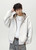 Men’s man mens petite-, tall-, plus-, size Trending Light Travel Workwear Streetwear Trendy Spring Summer Fall Autumn cotton Knitted Patched “Getreal” Letter embroidered embroidery logo zipper close Pullover Heavyweight American Casual faux-layered fitness sportswear contrasting hooded design with a plaid pattern Bomber Jacket Outerwear coat outdoor camping Outwear Jackets in white light gray grey with light brown checkered accent