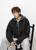 Men’s man mens petite-, tall-, plus-, size Trending Light Travel Workwear Streetwear Trendy Spring Summer Fall Autumn cotton Knitted Patched Double zipper close Pullover Heavyweight American Casual fitness sportswear hooded Bomber Jacket Outerwear coat outdoor camping Outwear Jackets in black with dark gray accent