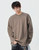 Women’s woman womens Men’s man mens Unisex Genflex Gender Neutral Genderfluid petite-, tall-, plus-, size vintage classic crewneck long sleeves with drop shoulder spring summer style, classic loose-fit casual rib patch round O-neck crew neck Sweatshirt Tops Sweatshirts in brown