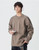 Women’s woman womens Men’s man mens Unisex Genflex Gender Neutral Genderfluid petite-, tall-, plus-, size vintage classic crewneck long sleeves with drop shoulder spring summer style, classic loose-fit casual rib patch round O-neck crew neck Sweatshirt Tops Sweatshirts in brown