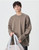 Women’s woman womens Men’s man mens Unisex Genflex Gender Neutral Genderfluid petite-, tall-, plus-, size vintage classic crewneck long sleeves with drop shoulder spring summer style, classic loose-fit casual rib patch round O-neck crew neck Sweatshirt Tops Sweatshirts in brown