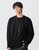 Women’s woman womens Men’s man mens Unisex Genflex Gender Neutral Genderfluid petite-, tall-, plus-, size vintage classic crewneck long sleeves with drop shoulder spring summer style, classic loose-fit casual rib patch round O-neck crew neck Sweatshirt Tops Sweatshirts in black