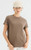 Women’s woman womens petite-, tall-, plus-, size Light Luxury High-Quality Cotton Blend Round O-neck Crew neck with contrast color band Short-half Sleeves with turn-up cuff,  hollow-out pear-drop latch close back, Crewneck T-Shirt Pullover Style tops Tees  T-shirts in coffee brown