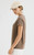 Women’s woman womens petite-, tall-, plus-, size Light Luxury High-Quality Cotton Blend Round O-neck Crew neck with contrast color band Short-half Sleeves with turn-up cuff,  hollow-out pear-drop latch close back, Crewneck T-Shirt Pullover Style tops Tees  T-shirts in coffee brown