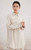 Women’s woman womens petite-, tall-, plus-, size Light Luxury High-Quality 100% linen long sleeves pockets at front turn-down spread collar Shirt tops Shirts in light khaki color