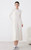 Women’s woman womens petite-, tall-, plus-, size Light Luxury High-Quality wool Blend mockneck in contrast color collar back bow tie-up long sleeves elegant evening party wear Midi dress Dresses in cream apricot