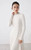 Women’s woman womens petite-, tall-, plus-, size Light Luxury High-Quality wool Blend mockneck in contrast color collar back bow tie-up long sleeves elegant evening party wear Midi dress Dresses in cream apricot