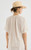 Women’s woman womens petite-, tall-, plus-, size Light Luxury High-Quality 100% pleats short half sleeves crewneck round O-neck crew neck pleated blouse tops blouses in apricot color