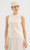 Women’s woman womens petite-, tall-, plus-, size Light Luxury High-Quality glittering Glitter sequined beads at front sleeveless crewneck round O-neck crew neck tank top evening party tops in coffee apricot white color