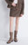 Women’s woman womens petite-, tall-, plus-, size Light Luxury High-quality Minimalist LP Knit Cashmere Blend Elegant Short Winter commute wfh office workwear evening party empire waistline mini Skirt skirts in coffee brown with orange trim color