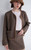 Women’s woman womens petite-, tall-, plus-, size Light Luxury High-quality Minimalist LP Knit Cashmere Blend Elegant Winter commute wfh office workwear evening party v-neck button close patch pockets sweater cardigan Jacket outwear Outerwear jackets in coffee brown with orange trim color