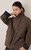 Women’s woman womens petite-, tall-, plus-, size Light Luxury High-quality Minimalist LP Knit Cashmere Blend Elegant Winter commute wfh office workwear evening party stand neck collar button close patch pockets Jacket Coat outwear Outerwear Coats in coffee brown with dark Gray grey trim color